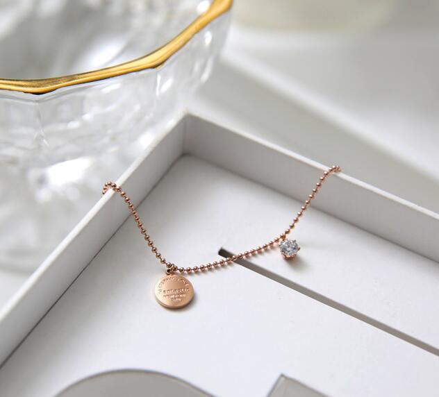 Title 2, Letter Discs Diamond Paw 18K Rose Gold Anklet C...