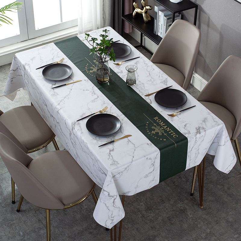 Title 1, New Nordic Minimalist PU Tablecloth Oil-Proof, ...