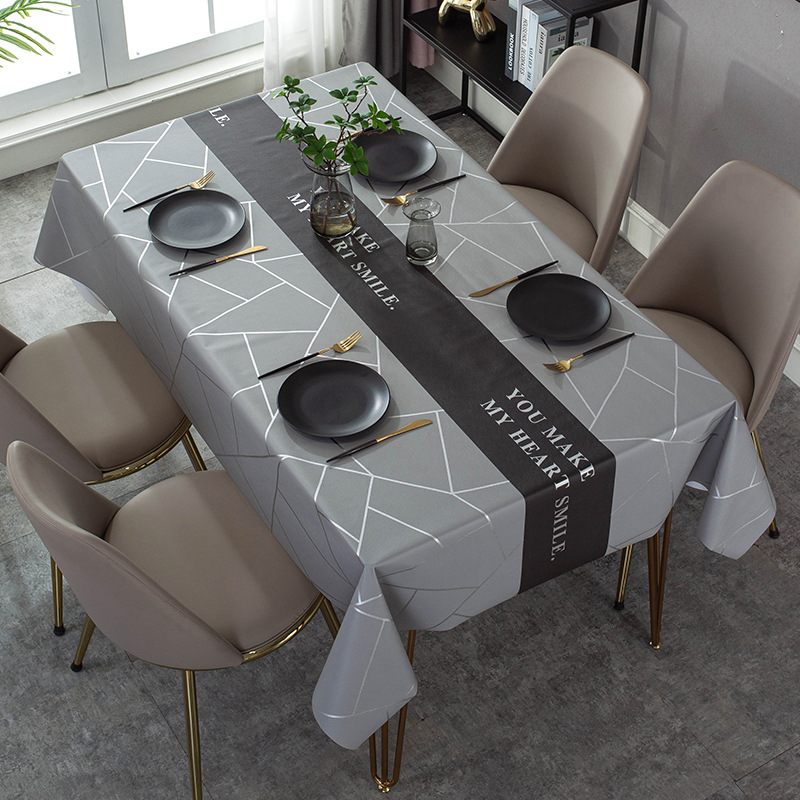 Title 3, New Nordic Minimalist PU Tablecloth Oil-Proof, ...