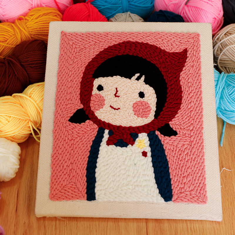 DIY Material Package Handmade Woolen Thread Stamp Embroidery Set handmade Lesson… — image 1