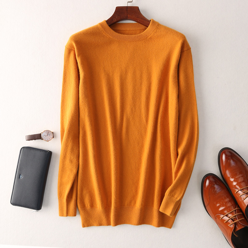 Men's Round Neck Pullover Slimming Business Casual Plus Size Sweater