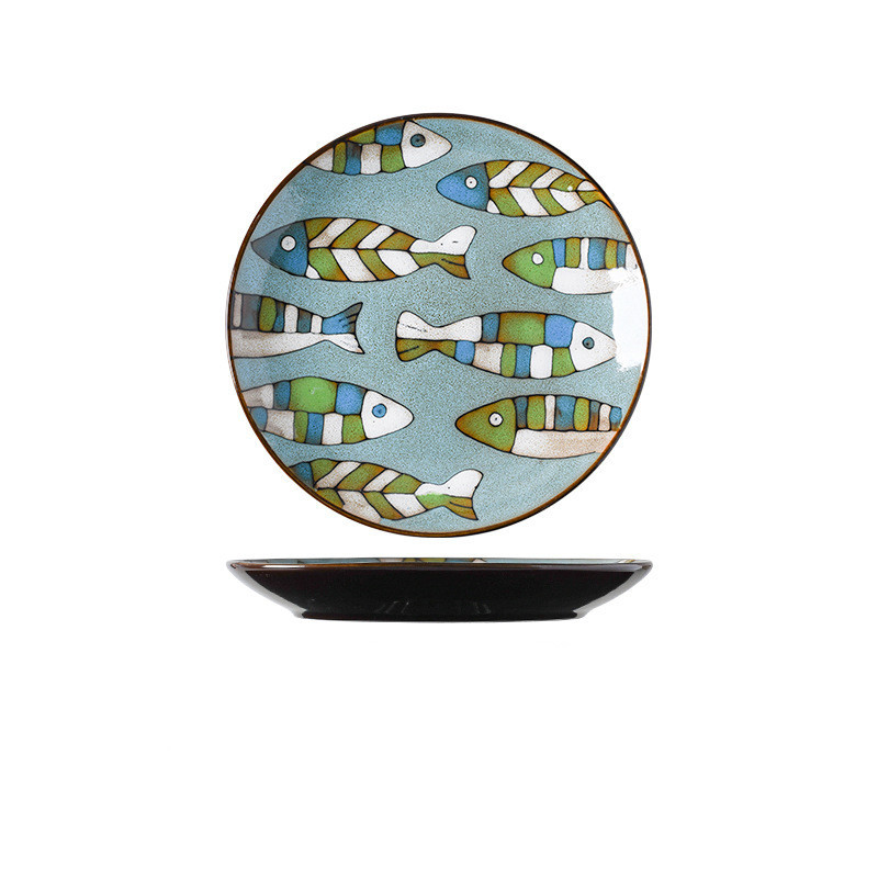 Title 4, Ceramic Art Dinner Plate Dish Home Refreshment ...