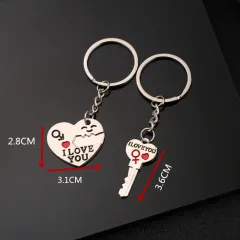 Couple Keychain Cupid Key Pendant Hot-selling Small Gift - Golden - View 1