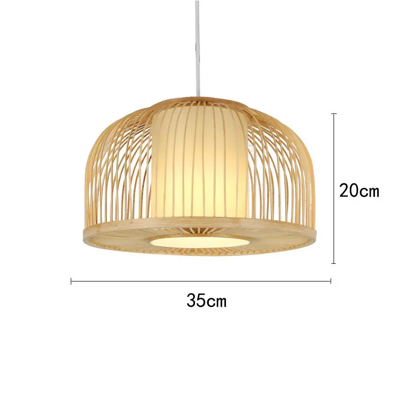 Chinese Style Bamboo Chandelier Creative Round Lobby