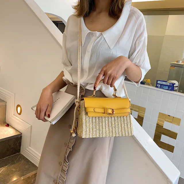 Fashion Box Rattan Women Handbags Wicker Tan - Shop at LoveMi
