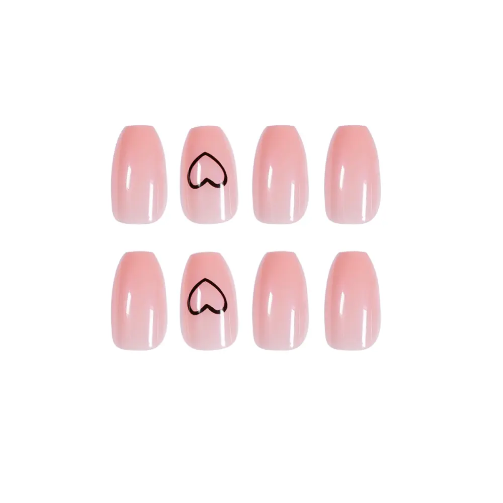 Nude Short Ballet Love Wearing Nail Finished Patch Waterproof
