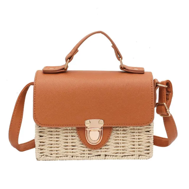 Korean Style Portable Square Beach Female Bag Khaki - Shop at LoveMi