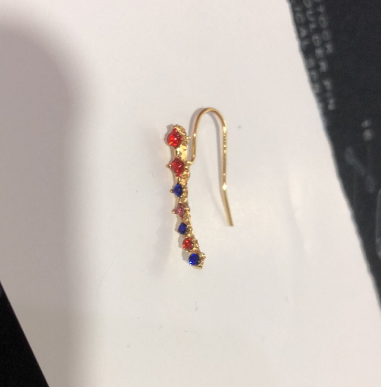 Elegant Chic New Silvery Golden Rhinestone Crystal Piercing Earrings