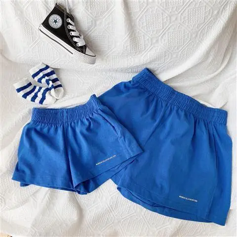 Net Red Parent Child Summer Wear New Casual Shorts For Boys And Girls Royal Blue - Shop at LoveMi