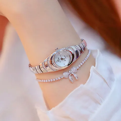 Ladies Gold Watch Diamond Wristwatch Female Fashion Bracelet Watches