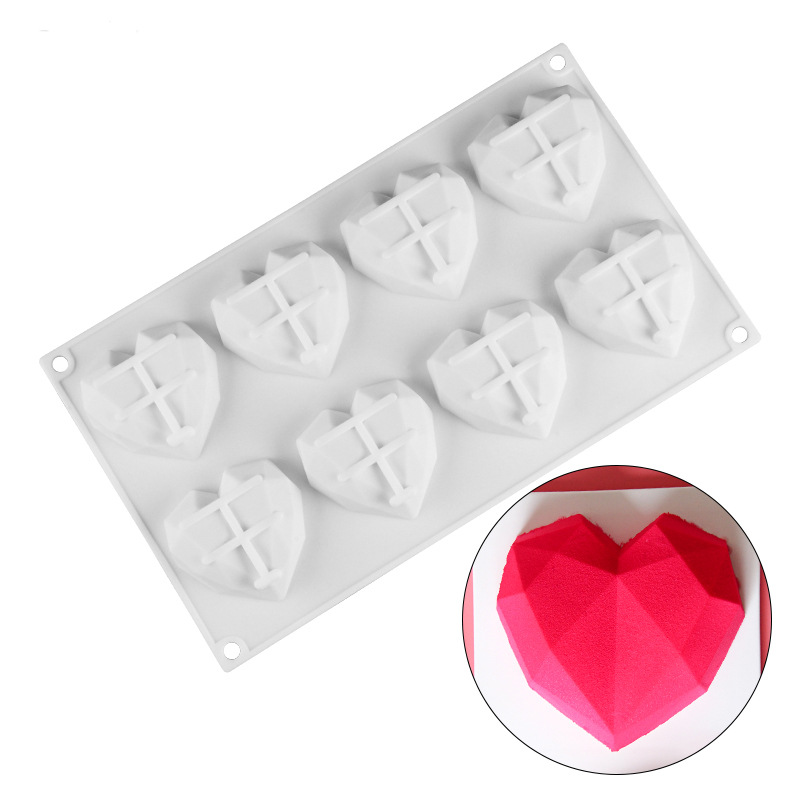 Title 3, Cake Mould 8 With Diamond Love Mousse Mould DIY...