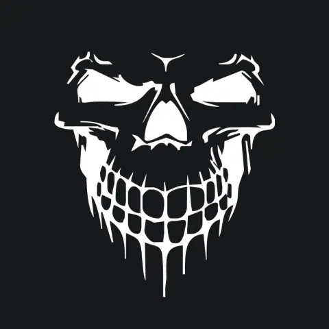 Hood Sticker Side Door Skull Head Reflective Car
