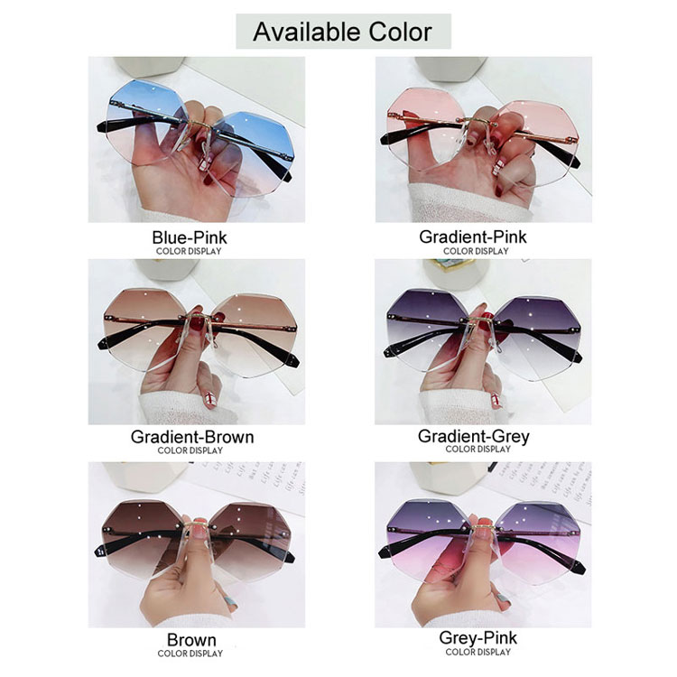 Title 1, Glasses Cut-edge Sunglasses Polygonal Ladies Su...