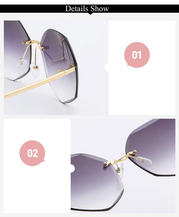 Title 3, Glasses Cut-edge Sunglasses Polygonal Ladies Su...