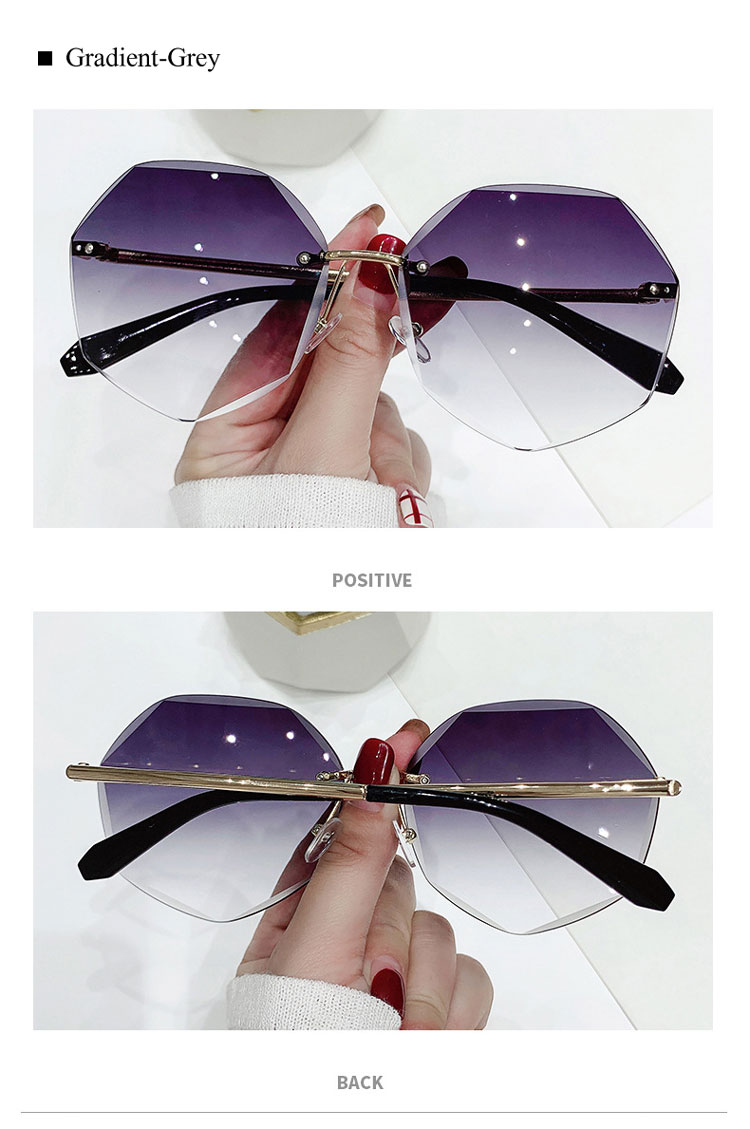 Glasses Cut-edge Polygonal Ladies Sunglasses - Image 5