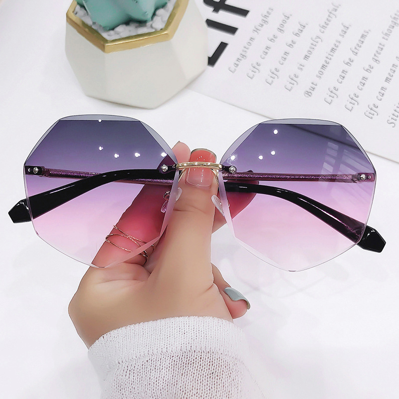 Glasses Cut-edge Polygonal Ladies Sunglasses - Image 4