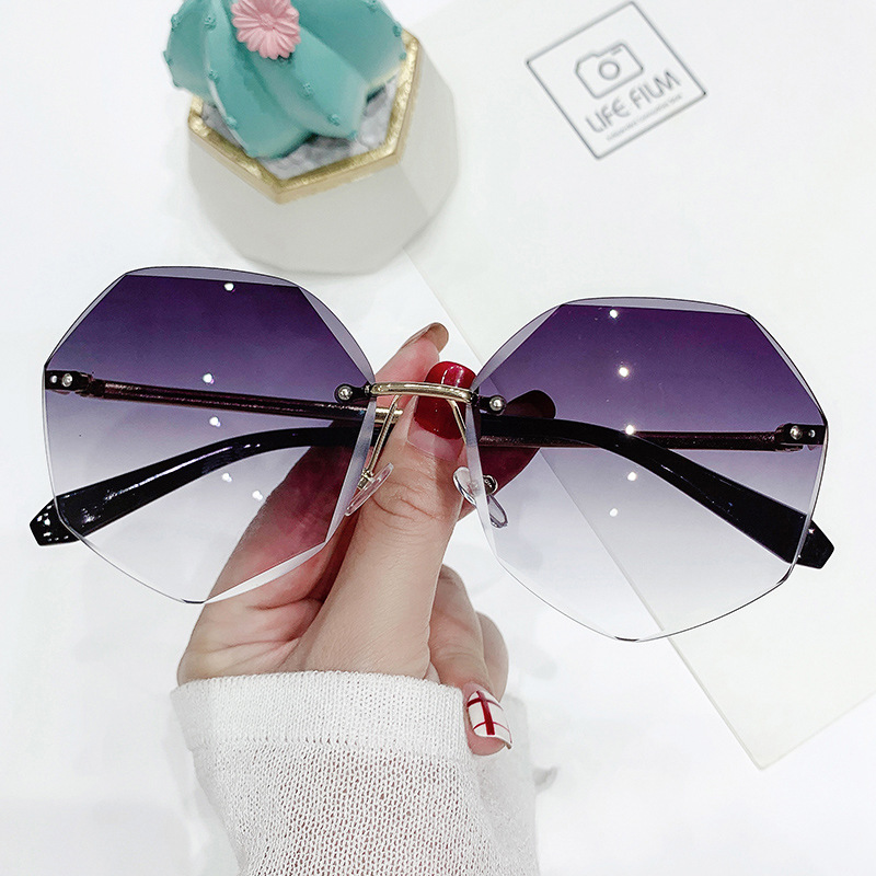 Glasses Cut-edge Polygonal Ladies Sunglasses - Image 6