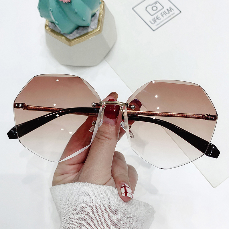 Glasses Cut-edge Polygonal Ladies Sunglasses - Image 7