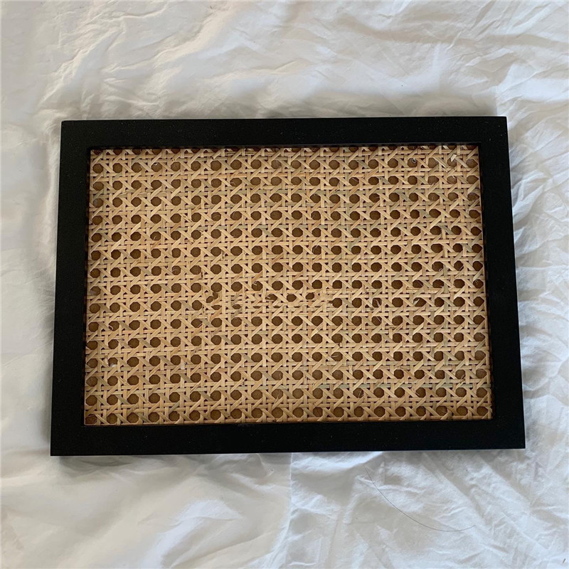Wooden rattan tray desktop accessories storage tray