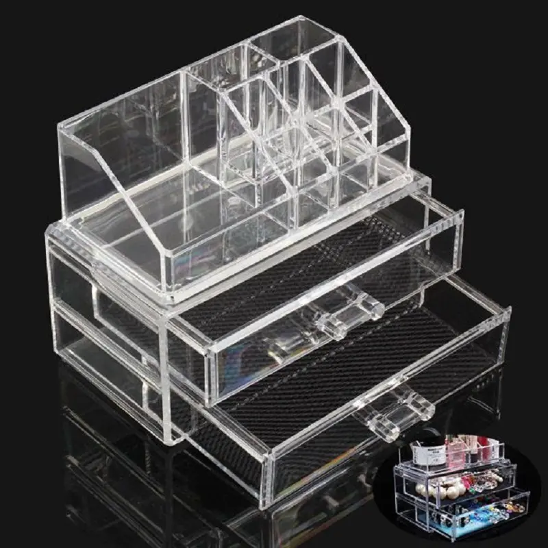 Acrylic Clear Container Makeup Case Cosmetic Storage