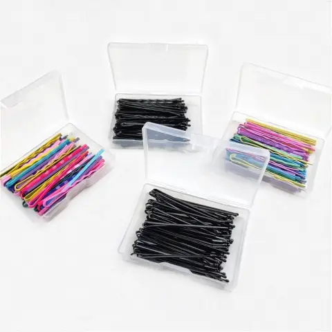 50 Pieces of Korean Exquisite Boxed One-Word Clip Hairpin