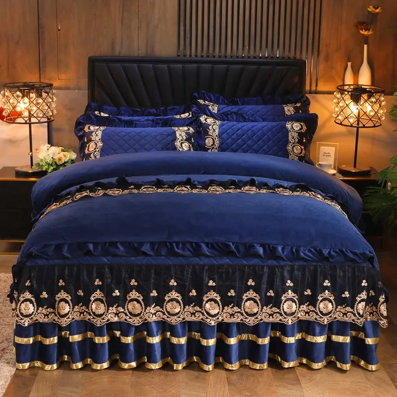 Lace Bedskirt Bedclothes Mattress Cover Bedspread Pillowcases
