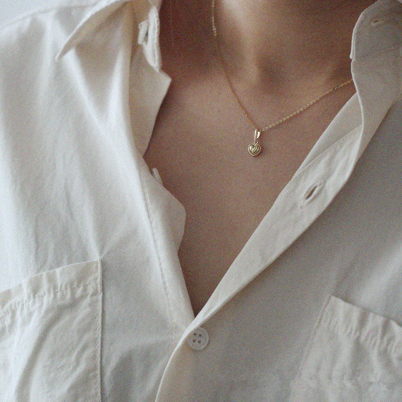 S925 Sterling Silver 14K Gold Plated Necklace Pendant Women