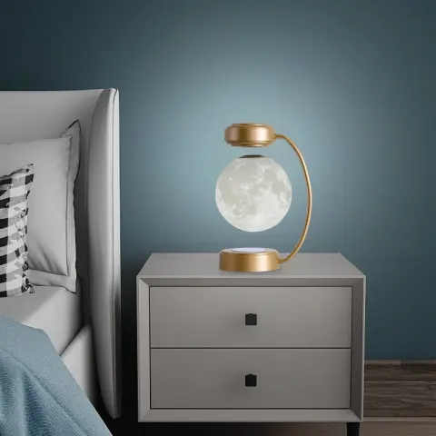 Creative Personality Magnetic Levitation Moon Lamp for Home Bedside