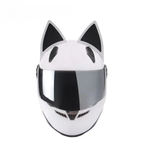 Full Helmet Locomotive Headless Rider Personality Cat Ears Cover