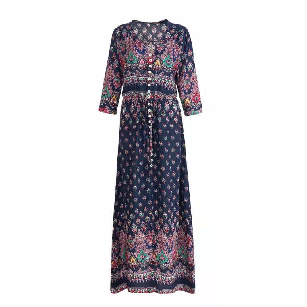 Bohemian Print New Dress Women's Beach Dress