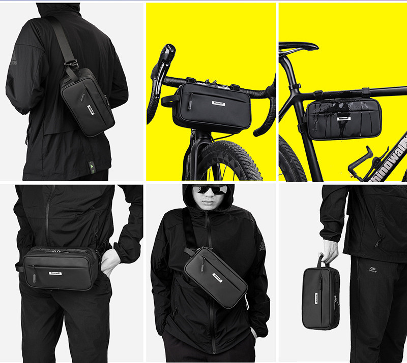 Bicycle Front Bag With Water-repellent Function, Road Front Crossbeam Triangle Riding Belt Bag - Image 9