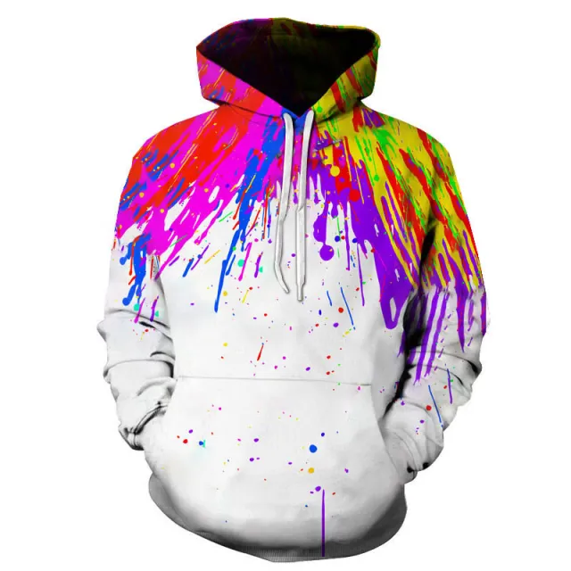 Graffiti Painting 3D Digital Printing Hooded Sweatshirt B 2Xl - Shop at LoveMi