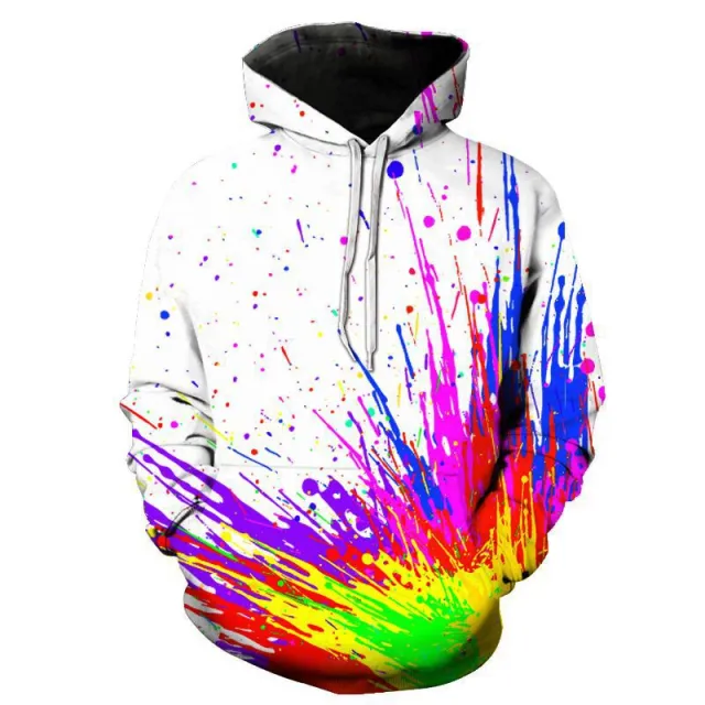 Graffiti Painting 3D Digital Printing Hooded Sweatshirt C Xl - Shop at LoveMi