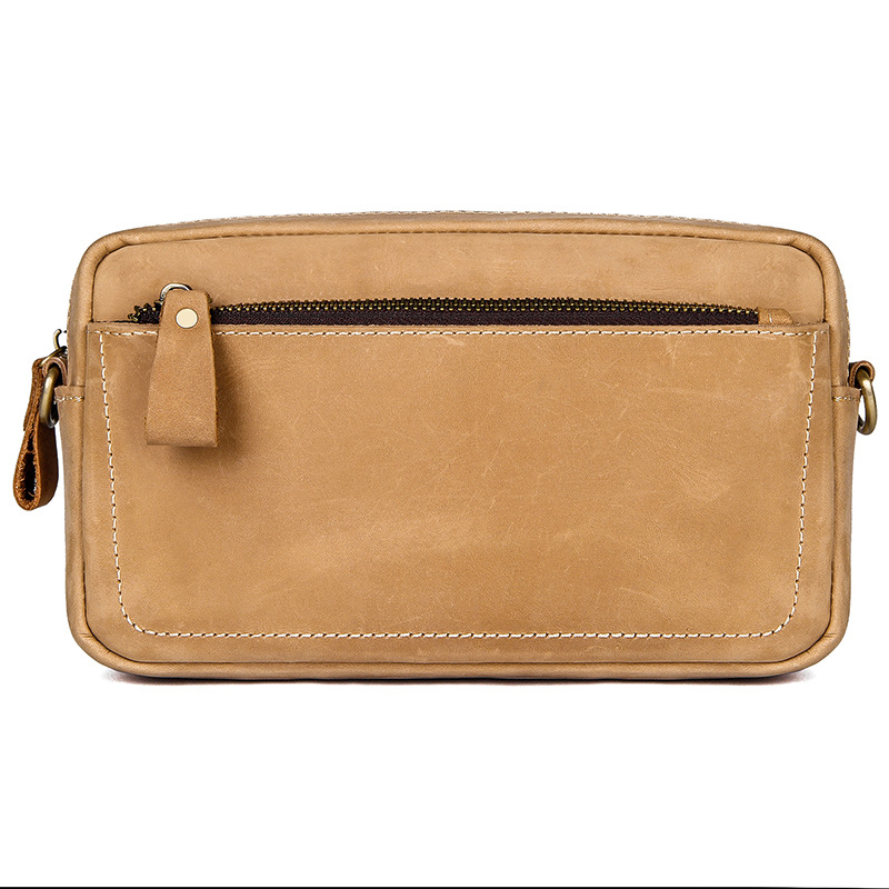 Retro Crazy Horse Leather Men's Clutch Brown - Shop at LoveMi