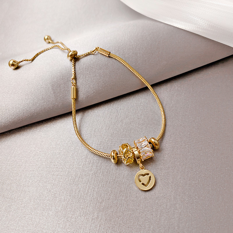 Fashion Diamond Small Waist Love Bracelet Female Simple New Ins Trend Personality Hand Jewelry
