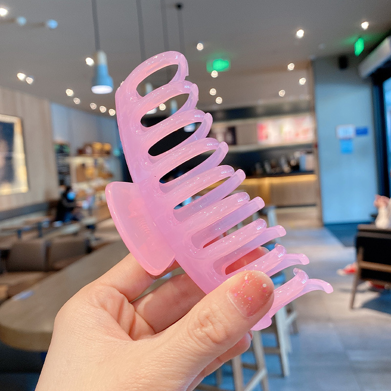 1Pc Korean Solid Large Hair Claws Elegant Acrylic Hairpins Barrette Crab Hair 