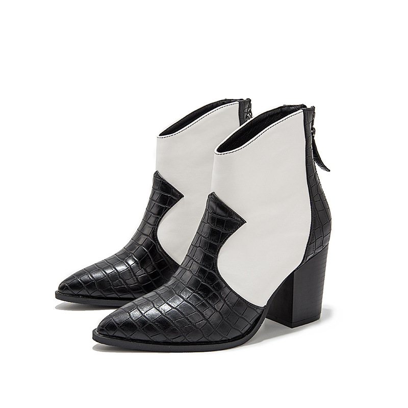 Europe And The United States High With Autumn Fashion Boots Pointed Elegant Boots Black - Shop at LoveMi