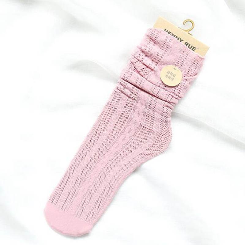 Title 1, College Style Solid Color Linen Pattern Socks