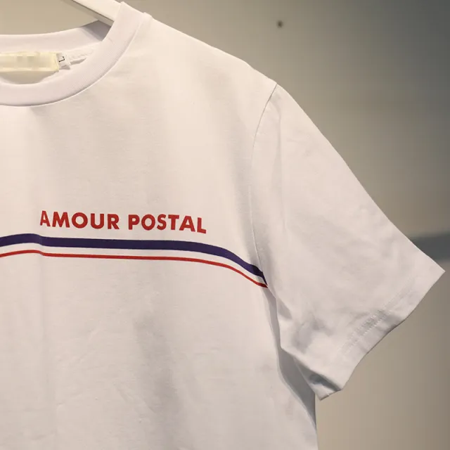 French Retro Navy Style Printed Cotton Round Letters White - Shop at LoveMi