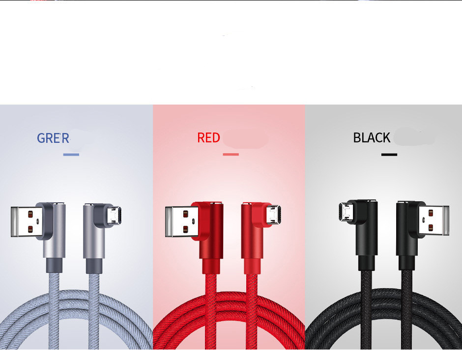 Compatible With  , Double Elbow For  Data Line Nylon Knitting Android Charging Mobile Phone