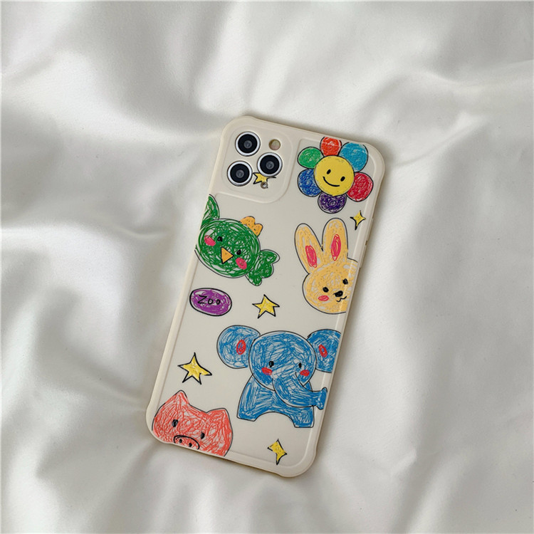 Couple Graffiti, Hand-painted, Drop-proof, Prevent Dirt, Scratch The Phone Case