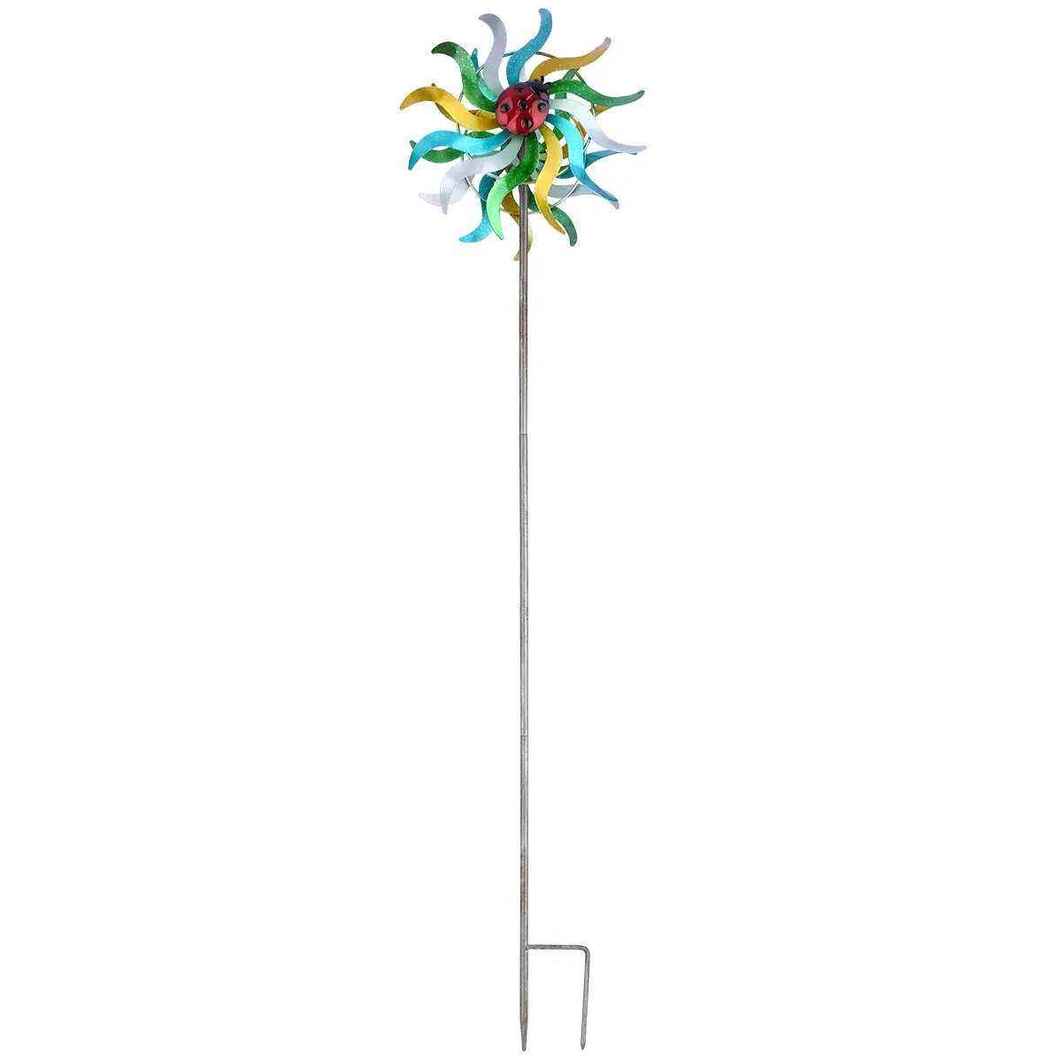 Creative Hummingbird Abstract Sunflower Metal Windmill Home Garden Courtyard Lawn Decoration