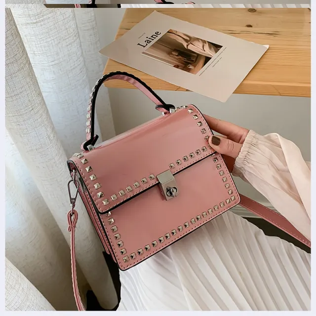 Small Bag Female European And American Fashion Lacquer Bright Face Pink - Shop at LoveMi