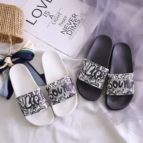 Summer Sandals and Slippers Couple Taking a Bath At