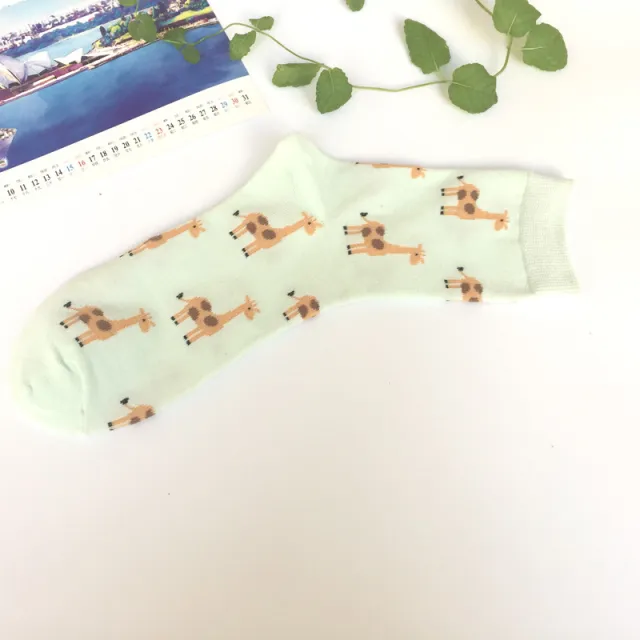 Female Socks Cute Cotton Socks, Cartoon Animal Pattern Cute Cartoon Socks Cotton Socks Green - Shop at LoveMi
