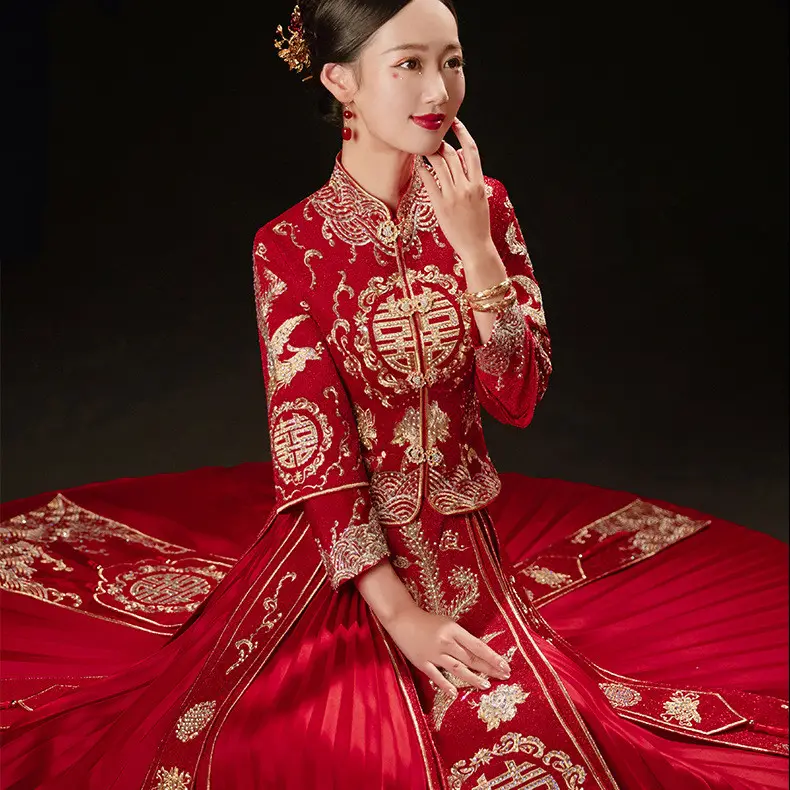 Bridal Slimming Toast Dress Plus Size Chinese Wedding Formal