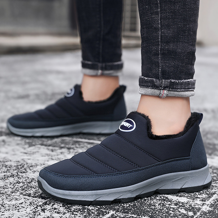 Men's Snow Boots Winter Plus Velvet Warm Dad Shoes