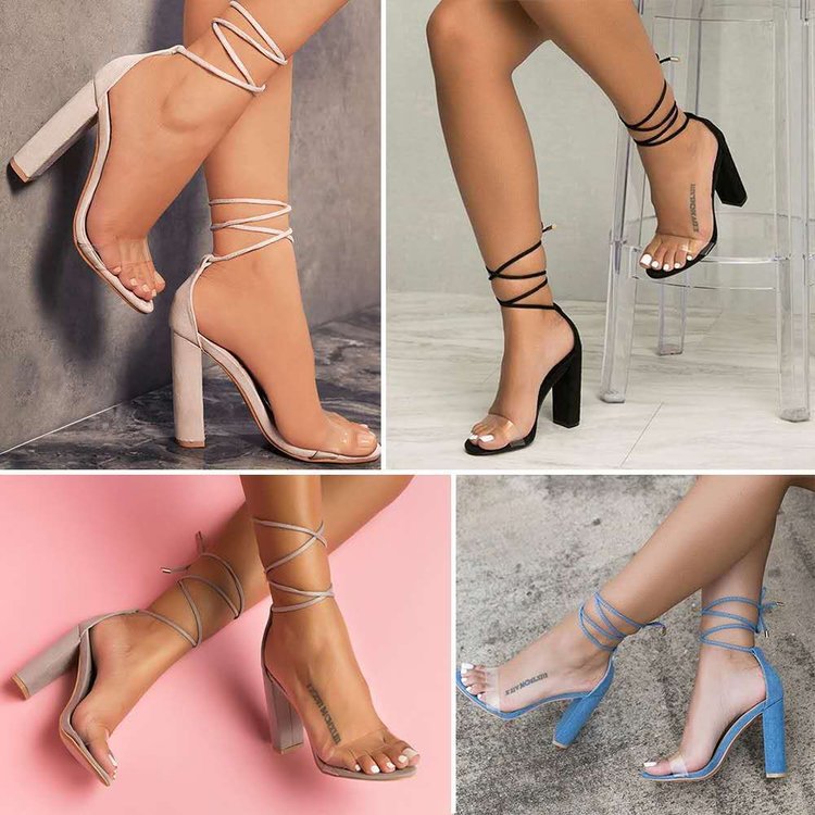Roman Shoes Open Toe Cross Strap Super High Heel Sandals