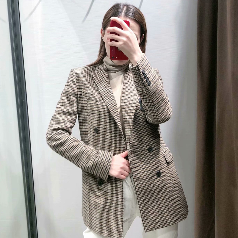 Women's New Houndstooth SuitJacket Small Suit