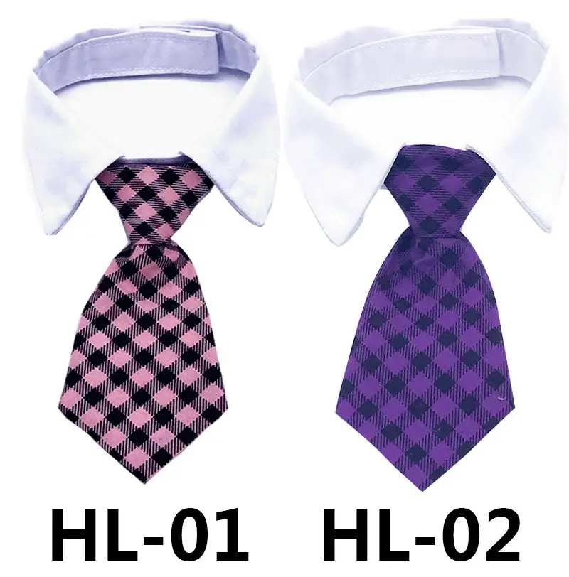 Pet Tie Print Cat and Dog Accessories Solid Color